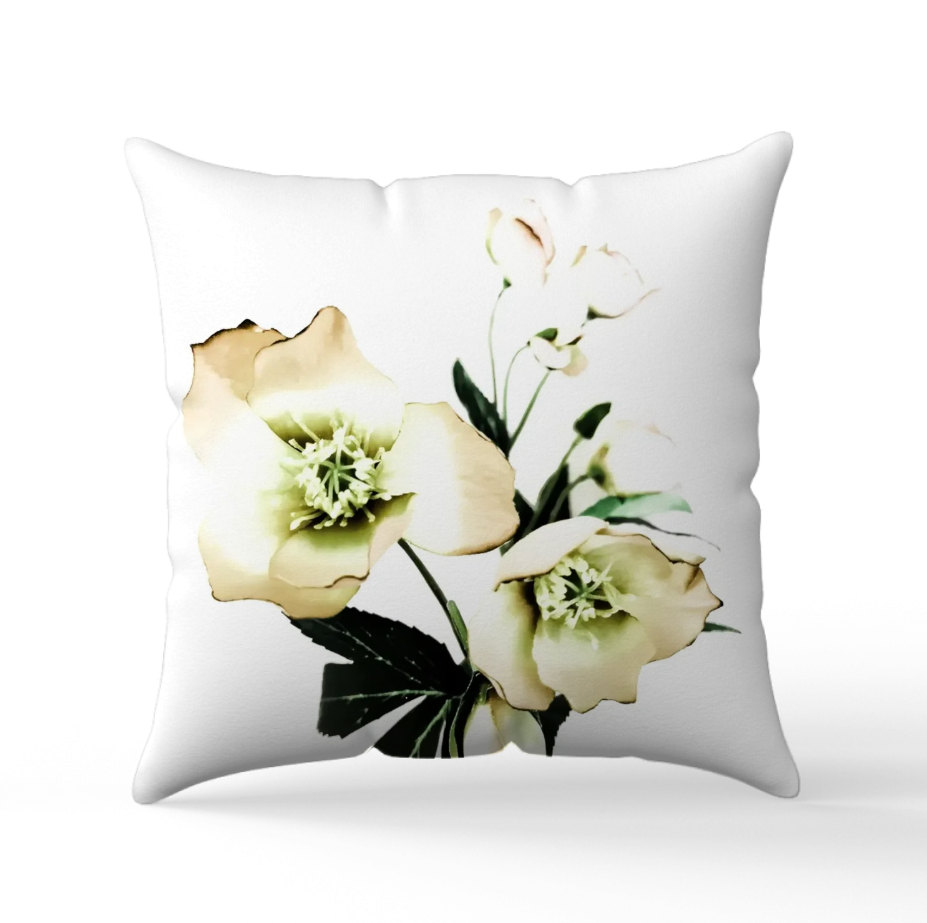 Kuddfodral "Flower Closeup" Guld