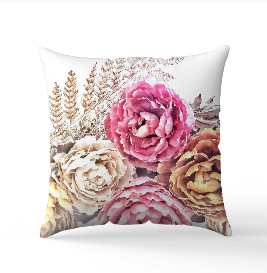 Kuddfodral "Colorful Flowers"