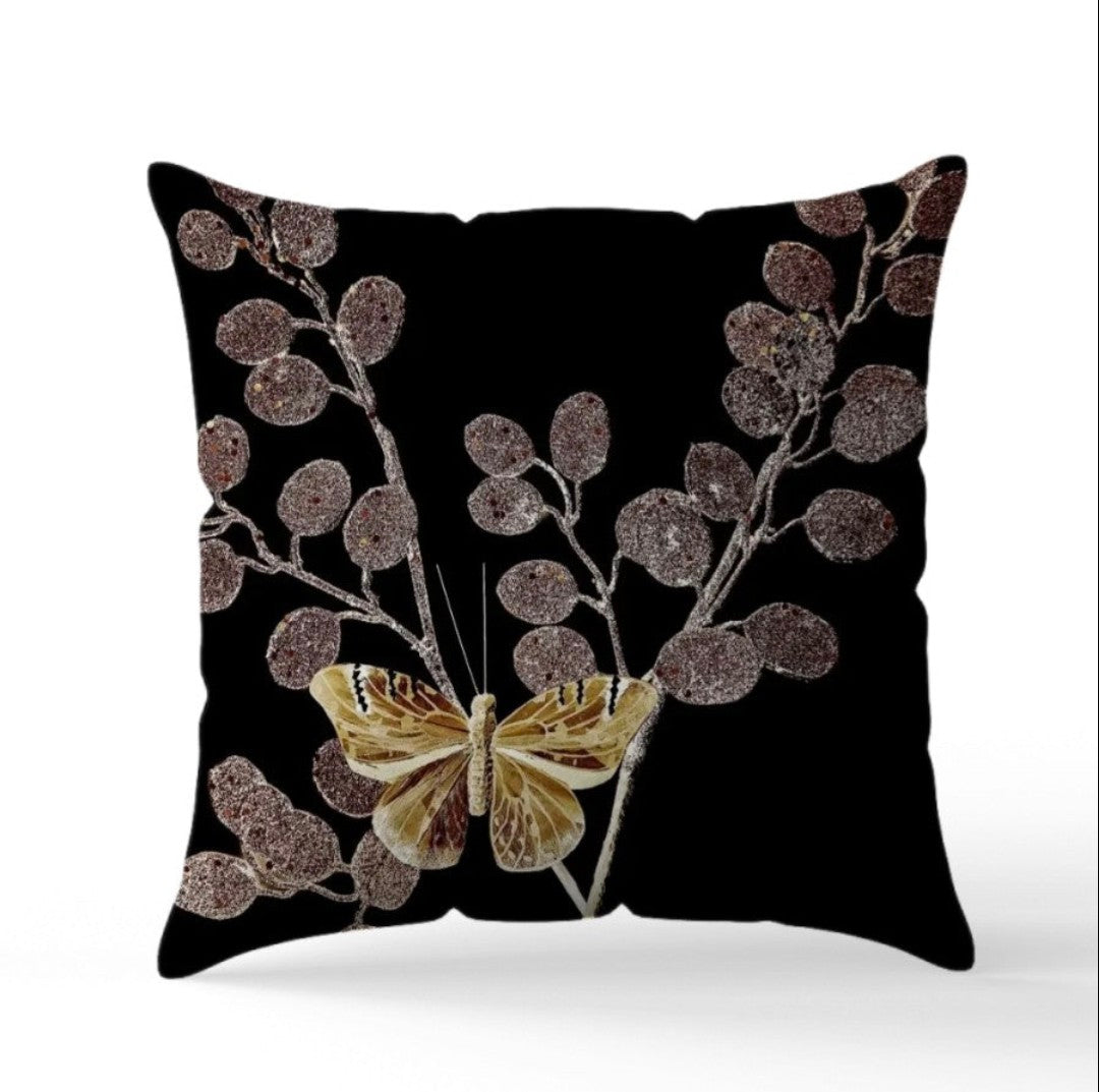Färdigt Tavelpaket med matchande kuddfodral "Design a life you love" Svart/Guld