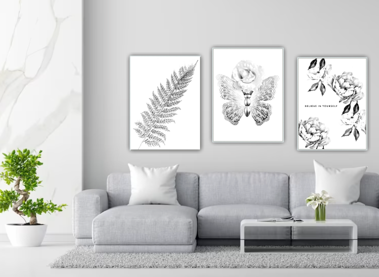 Kuddfodral "Fjärilsros" Silver