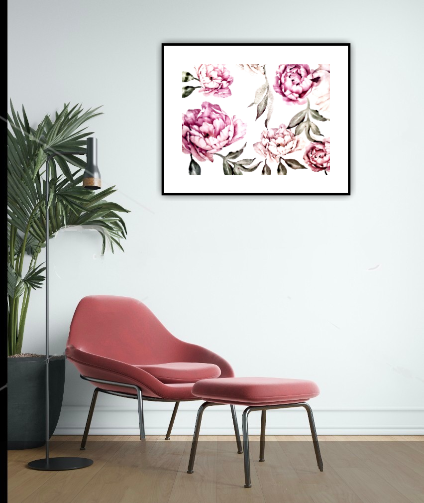 Kuddfodral "Flowerbed" Rosa