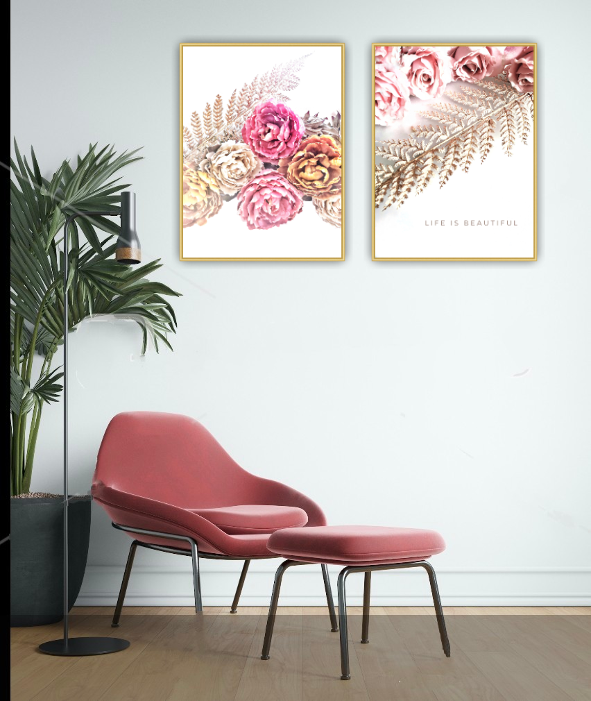 Kuddfodral "Colorful Flowers"