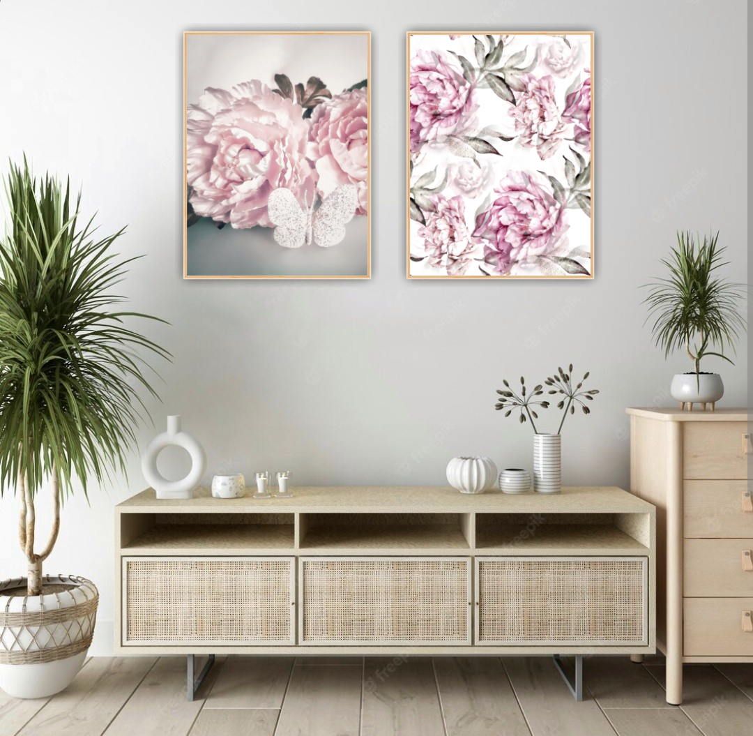 Kuddfodral "Flowerbed" Rosa