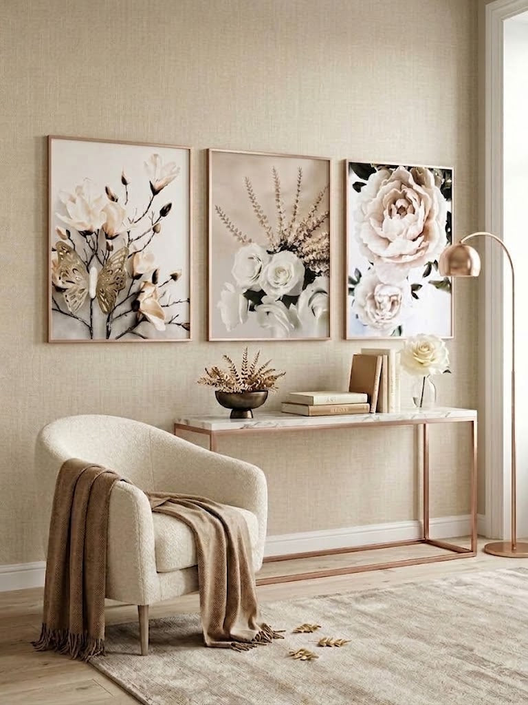 Färdigt Tavelpaket "Mjuka toner i beige"