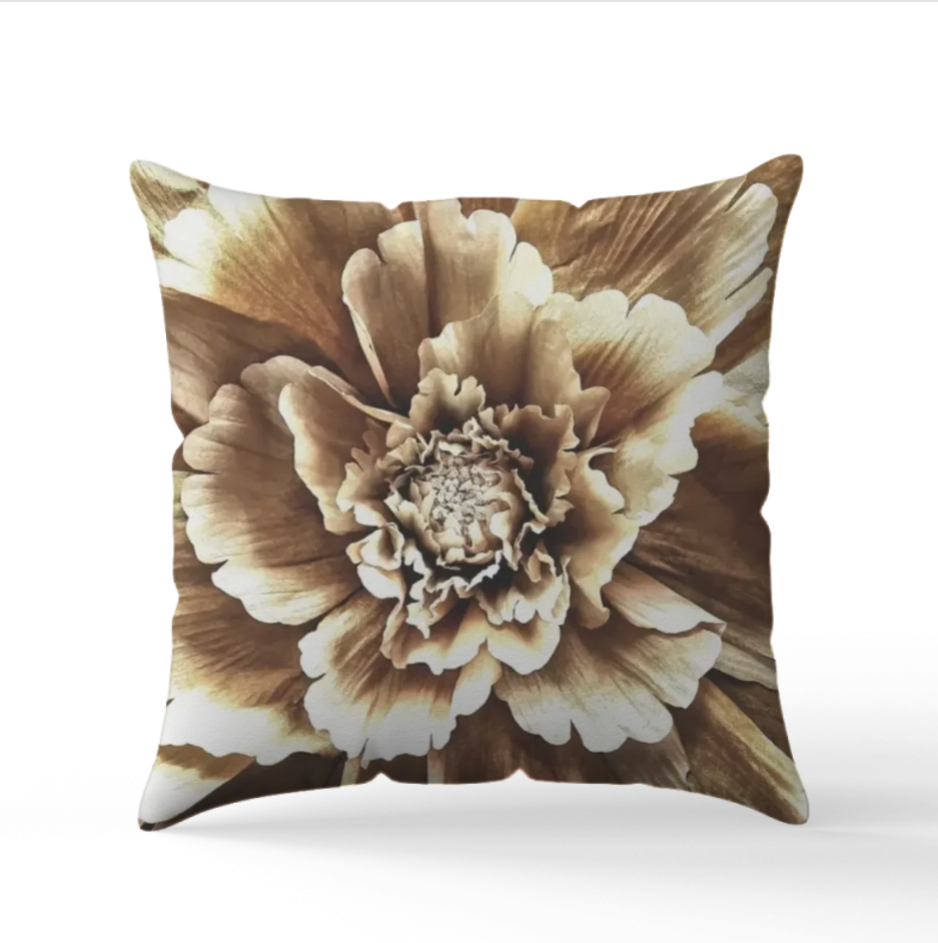 Kuddfodral "Flower Explosion" Guld