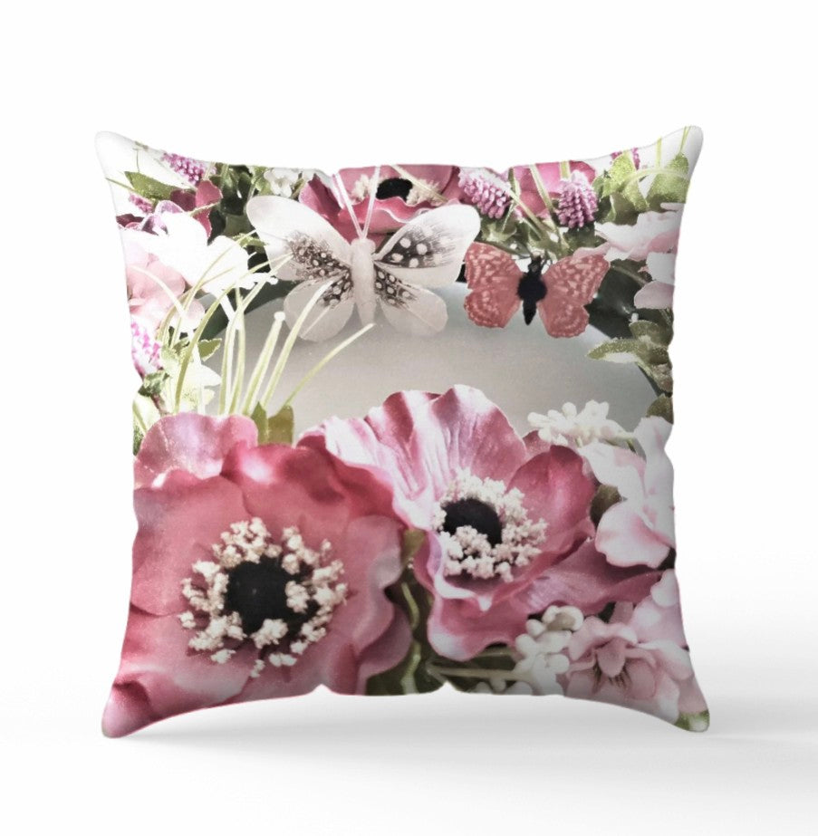 Färdigt Tavelpaket med matchande kuddfodral "Rosa Romantik"