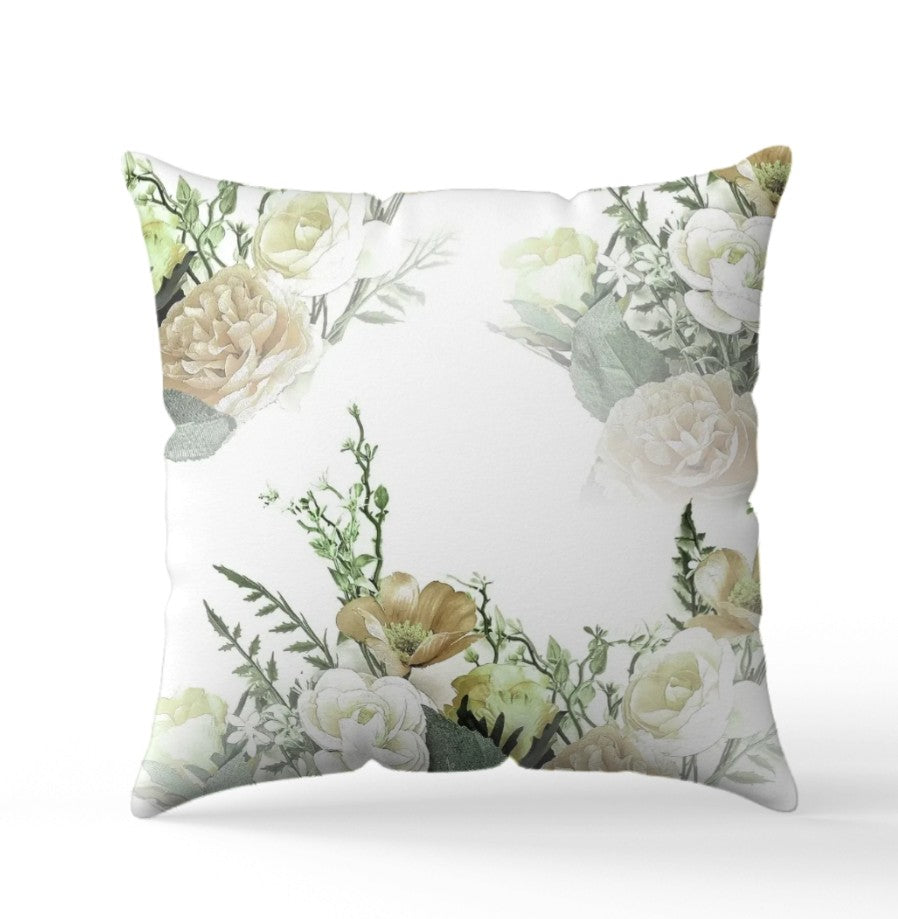 Kuddfodral "Blooming Art" Guld