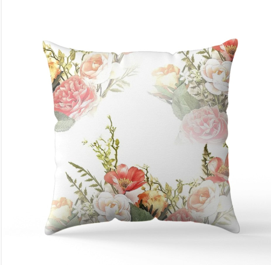 Kuddfodral "Blooming Art" Röd