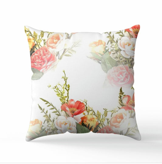 Kuddfodral "Blooming Art" Röd