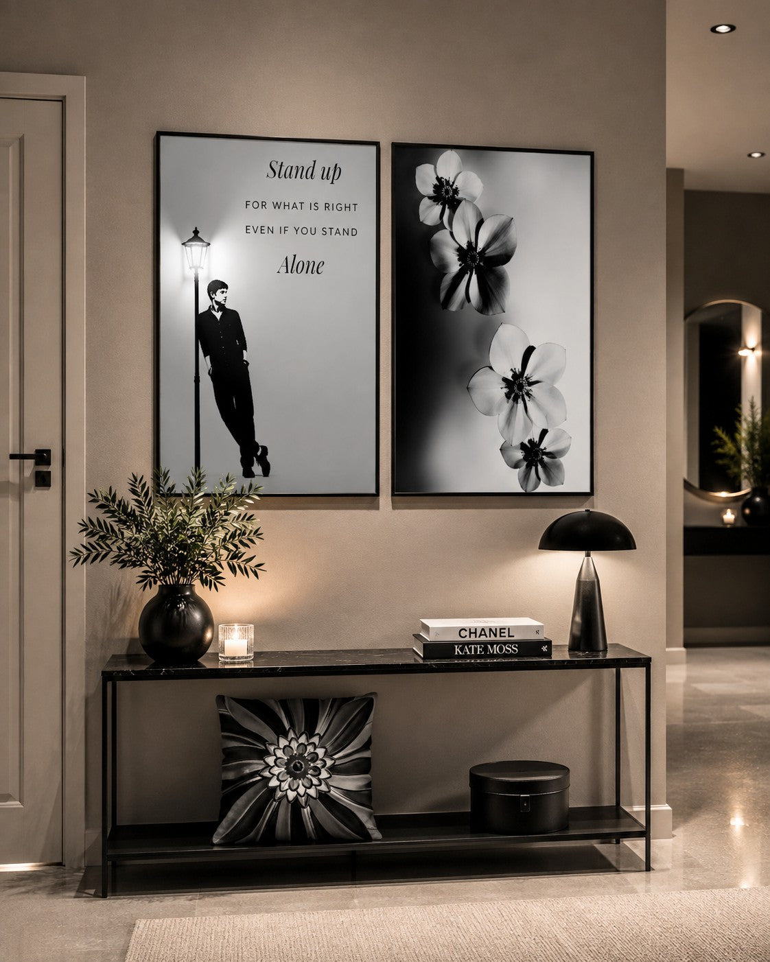 Kuddfodral "Artificial Flower" Svart