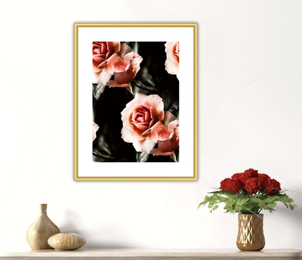 Kuddfodral "Beauty of Roses" Röd