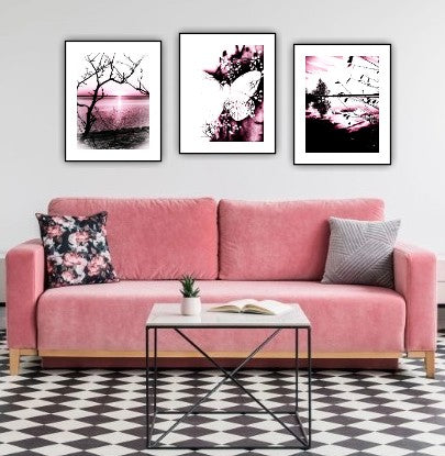 Färdigt Tavelpaket "Rosa himmel"
