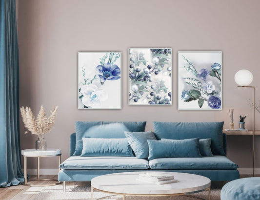 Färdigt Tavelpaket "Blå toner"